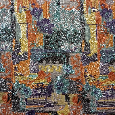 RI-1210 - Τούλι Κεντημένο με Παγιέτα