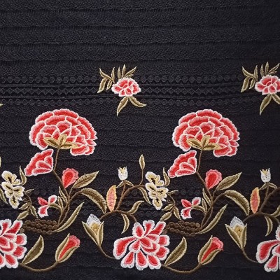 RI-1218 - Δαντέλα Κεντημένη Μπορντούρα